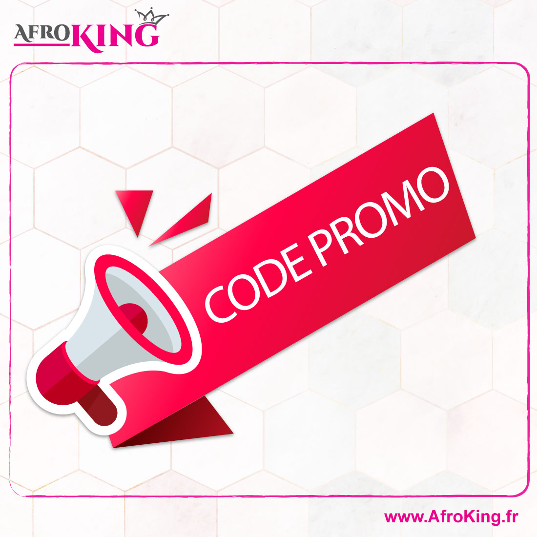 Image d'un code promo pour les produits Les Secrets de Loly, Affiche promotionnelle pour une réduction Les Secrets de Loly sur AfroKing.fr